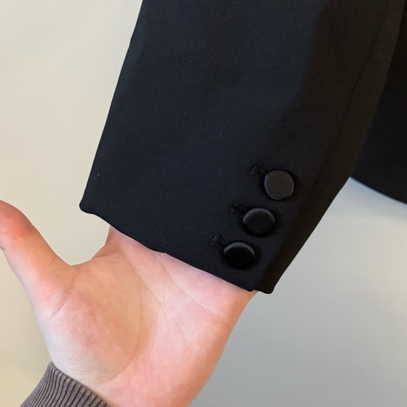 Zara limited edition women’s black tuxedo style blazer jacket - Picture 6 of 8